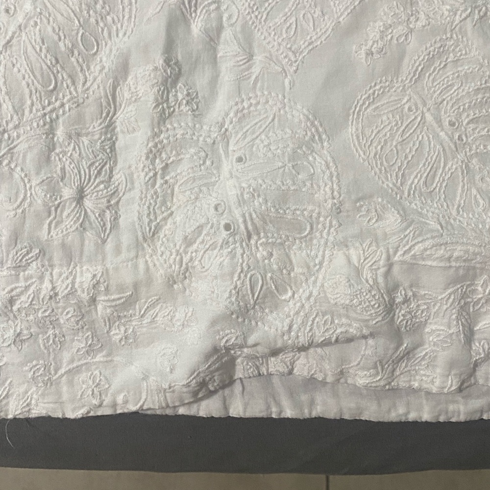 Farm Rio White Lace One-Shoulder mini dress Medium - Picture 5 of 7